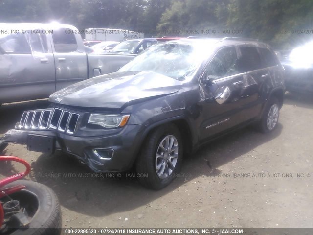 1C4RJFBGXFC141943 - 2015 JEEP GRAND CHEROKEE LIMITED GRAY photo 2