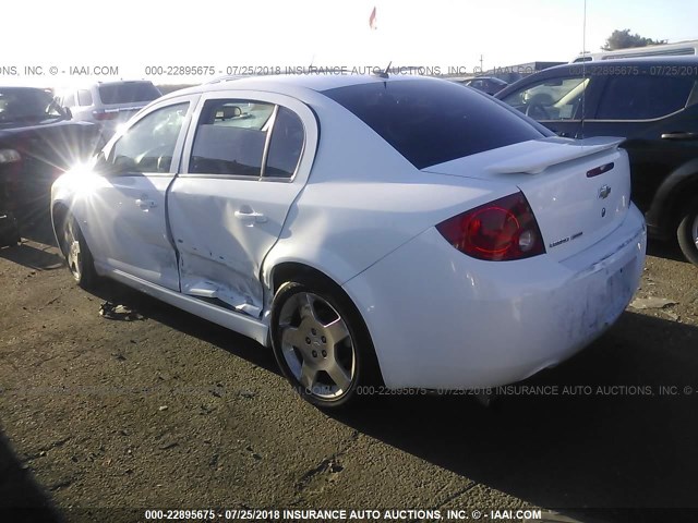 1G1AM58B287233420 - 2008 CHEVROLET COBALT SPORT WHITE photo 3