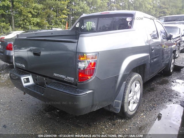 2HJYK16207H510605 - 2007 HONDA RIDGELINE RT GRAY photo 4