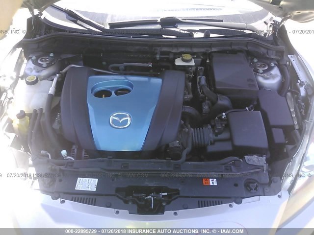 JM1BL1L71D1764051 - 2013 MAZDA 3 I SILVER photo 10