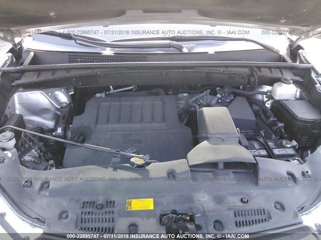 5TDJKRFH1FS128415 - 2015 TOYOTA HIGHLANDER XLE ვერცხლისფერი ფოტო 10