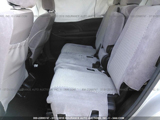 5TDJKRFH1FS128415 - 2015 TOYOTA HIGHLANDER XLE ვერცხლისფერი ფოტო 8