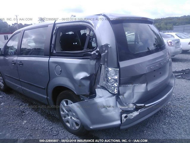 2C4RDGBG4ER187240 - 2014 DODGE GRAND CARAVAN SE GRAY photo 6