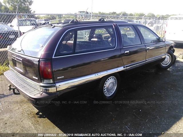 1G4BR82P9TR411156 - 1996 BUICK ROADMASTER LIMITED BURGUNDY photo 4