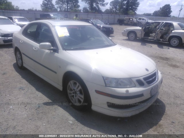 YS3FD49Y071018283 - 2007 SAAB 9-3 2.0T WHITE photo 1