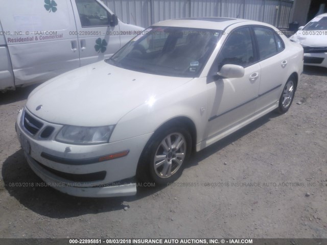 YS3FD49Y071018283 - 2007 SAAB 9-3 2.0T WHITE photo 2