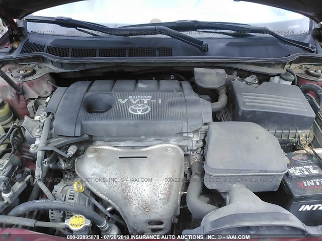 4T1BF3EK4AU522218 - 2010 TOYOTA CAMRY SE/LE/XLE RED photo 10
