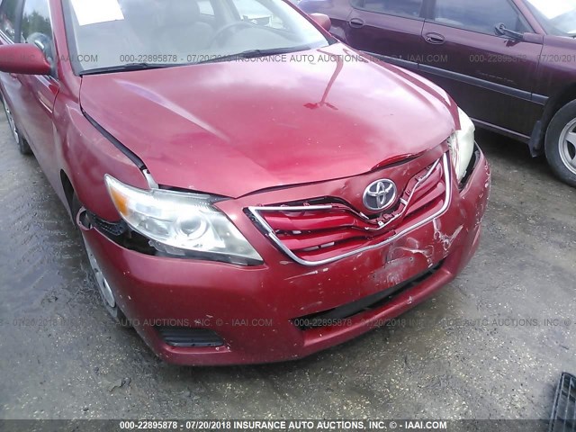4T1BF3EK4AU522218 - 2010 TOYOTA CAMRY SE/LE/XLE RED photo 6