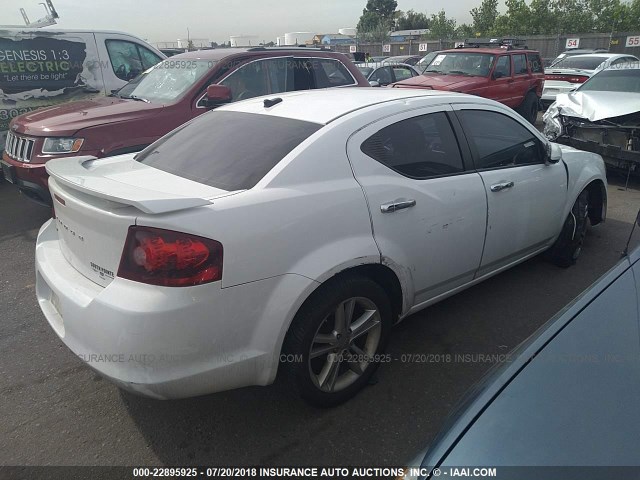 1B3BD1FG8BN549038 - 2011 DODGE AVENGER MAINSTREET WHITE photo 4