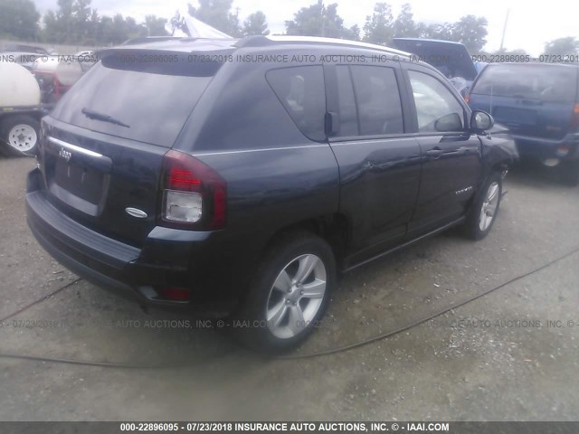 1C4NJDEB6ED562232 - 2014 JEEP COMPASS LATITUDE ლურჯი ფოტო 4