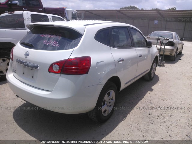 JN8AS5MT9BW156834 - 2011 NISSAN ROGUE S/SV/KROM WHITE photo 4