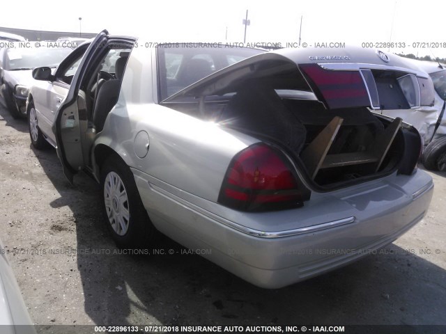 2MEFM74W15X623477 - 2005 MERCURY GRAND MARQUIS GS BEIGE photo 3