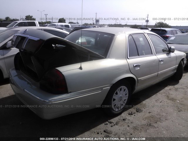 2MEFM74W15X623477 - 2005 MERCURY GRAND MARQUIS GS BEIGE photo 4