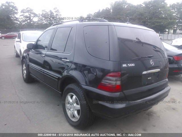 4JGAB75E15A528591 - 2005 MERCEDES-BENZ ML 500 BLACK photo 3