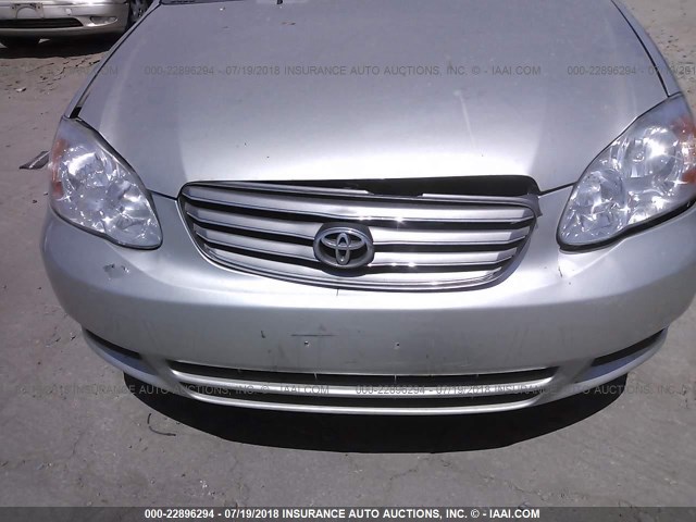 JTDBR32E830022650 - 2003 TOYOTA COROLLA CE/LE SILVER photo 6
