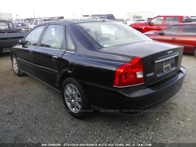 YV1TS592151414683 - 2005 VOLVO S80 2.5T BLACK photo 3