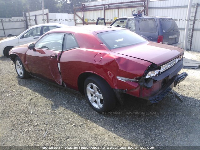 2B3CJ4DV6AH323958 - 2010 DODGE CHALLENGER SE MAROON photo 3