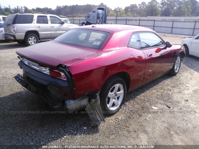 2B3CJ4DV6AH323958 - 2010 DODGE CHALLENGER SE MAROON photo 4