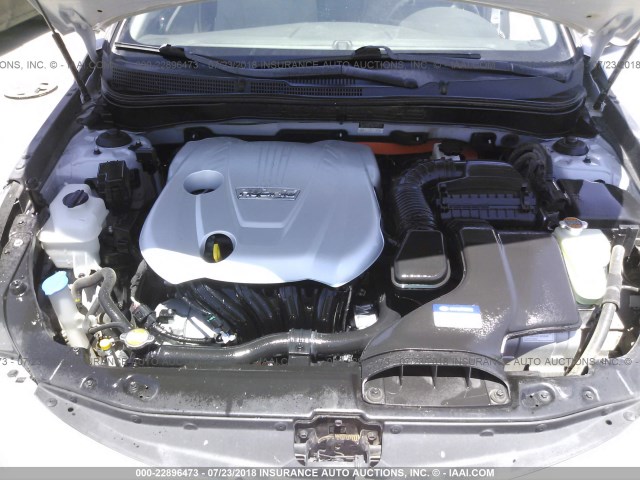 KMHEC4A43BA006745 - 2011 HYUNDAI SONATA HYBRID SILVER photo 10