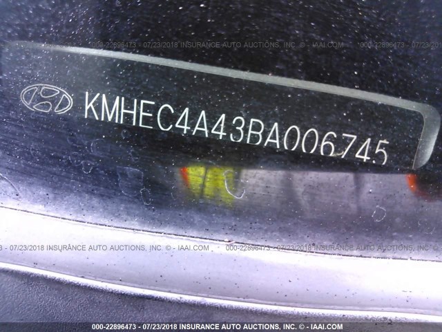 KMHEC4A43BA006745 - 2011 HYUNDAI SONATA HYBRID SILVER photo 9