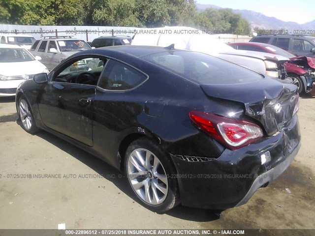 KMHHT6KD1DU104827 - 2013 HYUNDAI GENESIS COUPE 2.0T BLACK photo 3