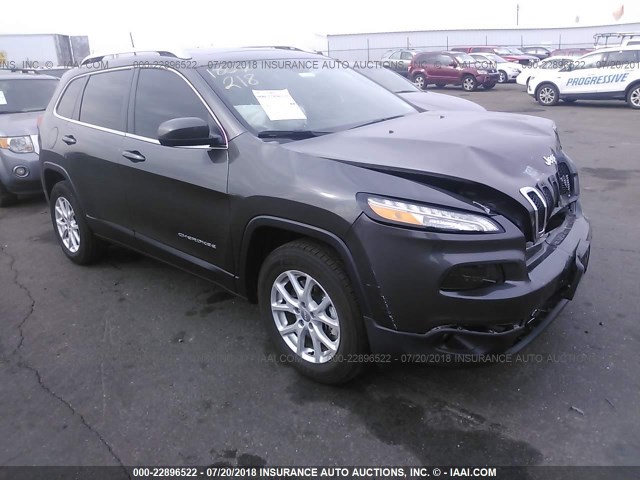 1C4PJMCS5HW525595 - 2017 JEEP CHEROKEE LATITUDE Szary zdjęcie 1