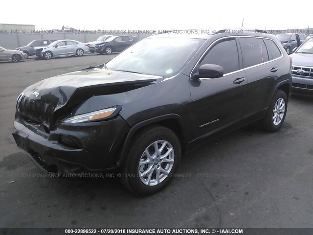 1C4PJMCS5HW525595 - 2017 JEEP CHEROKEE LATITUDE Szary zdjęcie 2