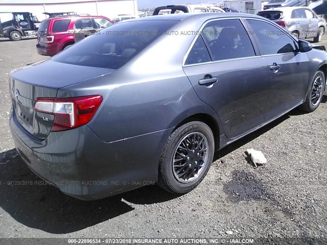 4T4BF1FKXCR165185 - 2012 TOYOTA CAMRY SE/LE/XLE GRAY photo 4