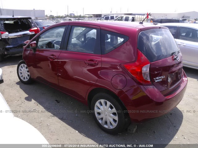 3N1CE2CP8FL425340 - 2015 NISSAN VERSA NOTE S/S PLUS/SV/SL/SR RED photo 3