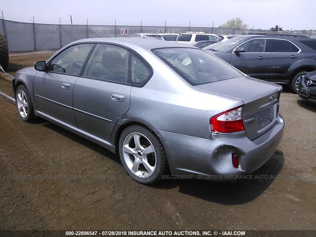 4S3BL616986220381 - 2008 SUBARU LEGACY 2.5I SILVER photo 3