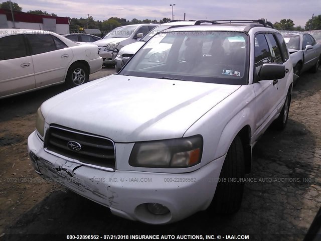 JF1SG65653H731507 - 2003 SUBARU FORESTER 2.5XS WHITE photo 2