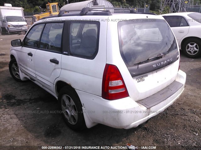 JF1SG65653H731507 - 2003 SUBARU FORESTER 2.5XS თეთრი ფოტო 3
