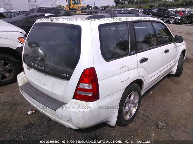 JF1SG65653H731507 - 2003 SUBARU FORESTER 2.5XS WHITE photo 4