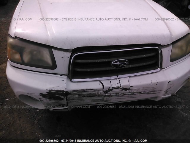 JF1SG65653H731507 - 2003 SUBARU FORESTER 2.5XS თეთრი ფოტო 6