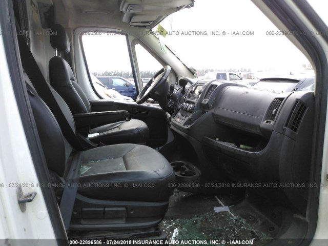 3C6TRVDGXEE120644 - 2014 RAM PROMASTER 2500 2500 HIGH WHITE photo 5