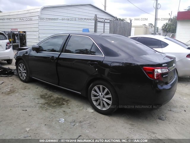 4T1BD1FK4EU102537 - 2014 TOYOTA CAMRY HYBRID/LE/XLE 黑色 照片 3