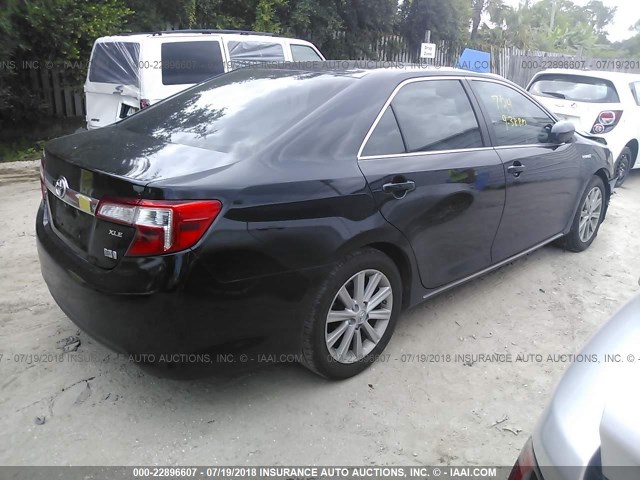 4T1BD1FK4EU102537 - 2014 TOYOTA CAMRY HYBRID/LE/XLE 黑色 照片 4