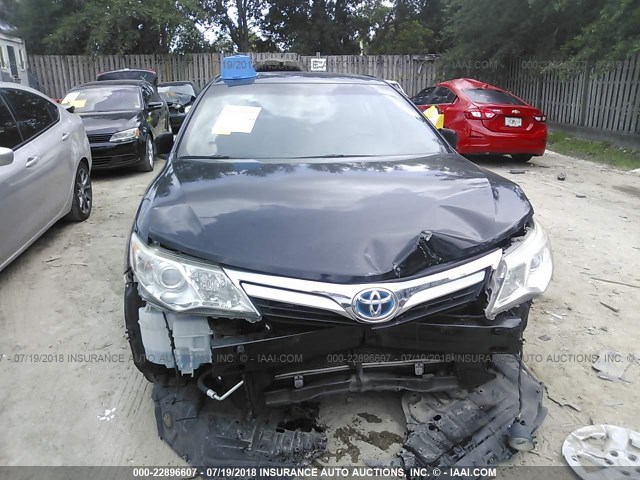 4T1BD1FK4EU102537 - 2014 TOYOTA CAMRY HYBRID/LE/XLE 黑色 照片 6