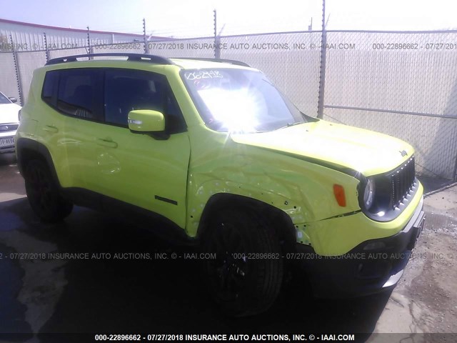 ZACCJBBB8HPG27300 - 2017 JEEP RENEGADE LATITUDE GREEN photo 1