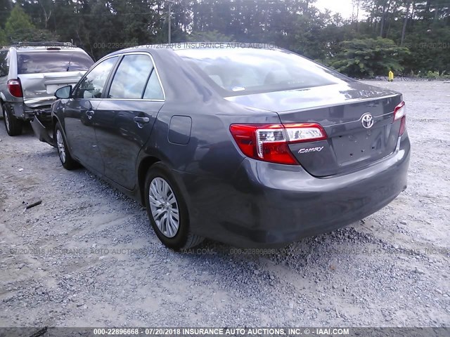 4T1BF1FK2EU817648 - 2014 TOYOTA CAMRY L/SE/LE/XLE GRAY photo 3