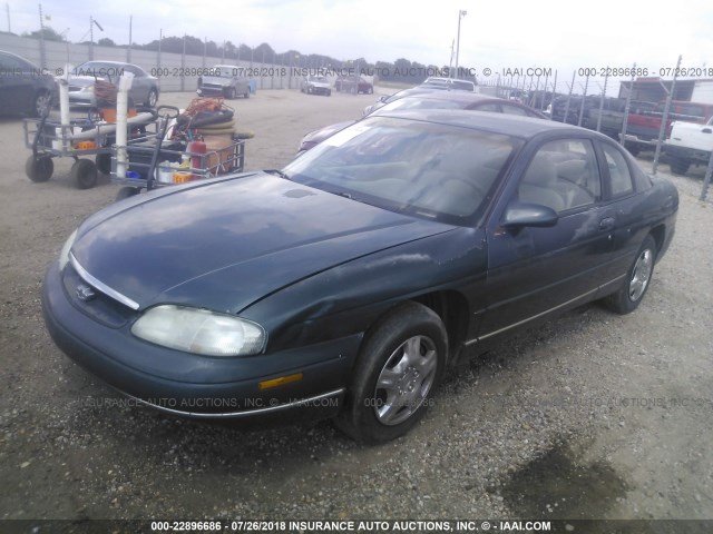 2G1WW12MXT9258253 - 1996 CHEVROLET MONTE CARLO LS მწვანე ფოტო 2