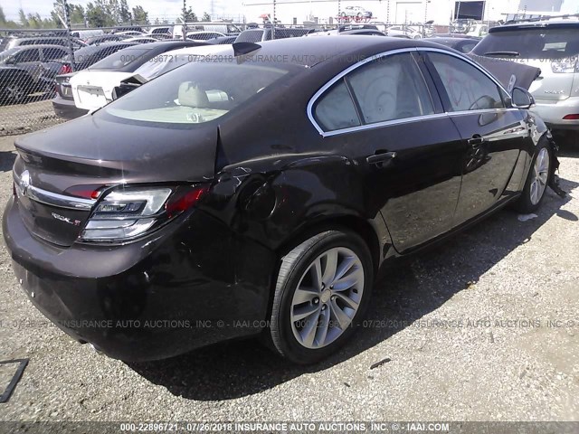 2G4GK5EX3F9166101 - 2015 BUICK REGAL MAROON photo 4