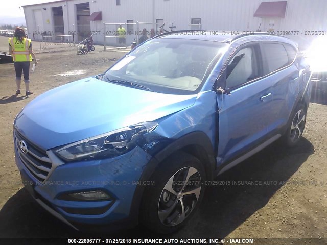 KM8J3CA28HU551984 - 2017 HYUNDAI TUCSON LIMITED/SPORT AND ECO/SE Navy photo 2
