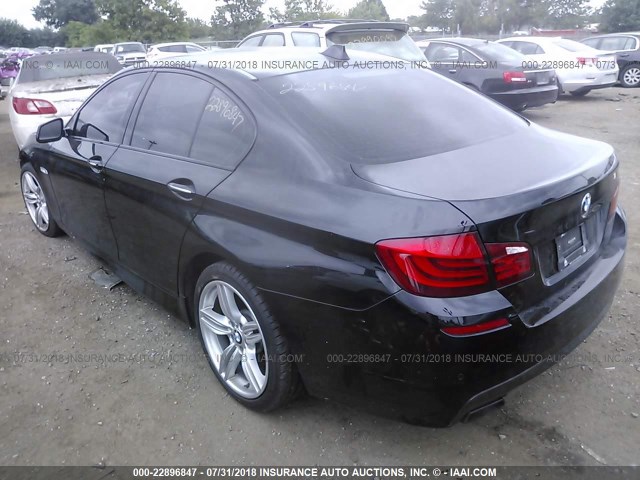 WBAFU9C52DDY71827 - 2013 BMW 550 XI BLACK photo 3
