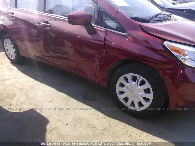 3N1CE2CP8FL446169 - 2015 NISSAN VERSA NOTE S/S PLUS/SV/SL/SR RED photo 6