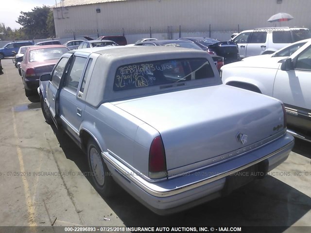 1C3XV66R0ND836369 - 1992 CHRYSLER NEW YORKER FIFTH AVENUE BLUE photo 3