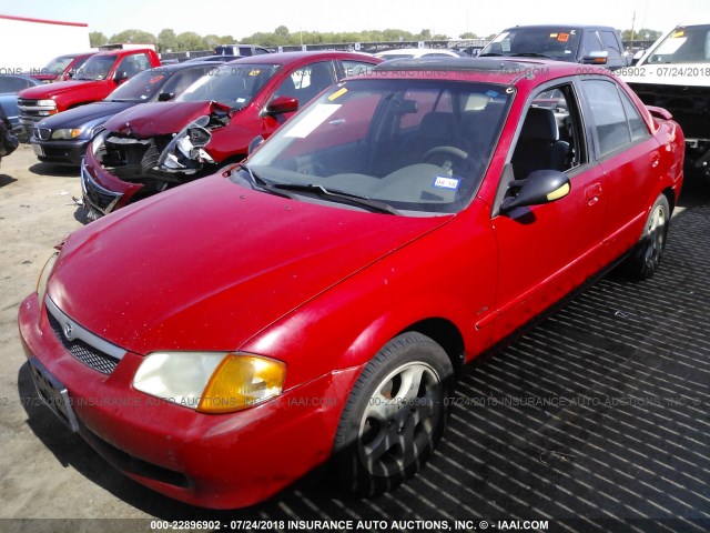 JM1BJ2236Y0236544 - 2000 MAZDA PROTEGE ES RED photo 2