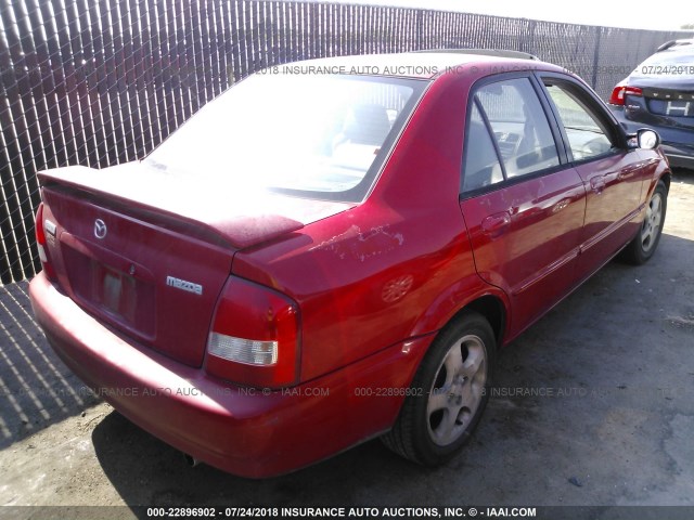 JM1BJ2236Y0236544 - 2000 MAZDA PROTEGE ES RED photo 4