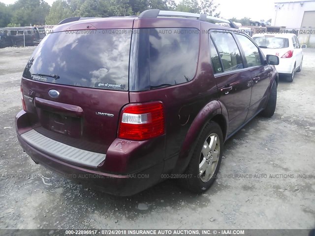 1FMDK061X5GA27888 - 2005 FORD FREESTYLE LIMITED RED photo 4