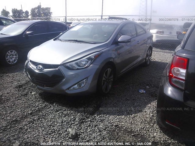 KMHDH6AH2EU025060 - 2014 HYUNDAI ELANTRA COUPE GS/SE GRAY photo 2